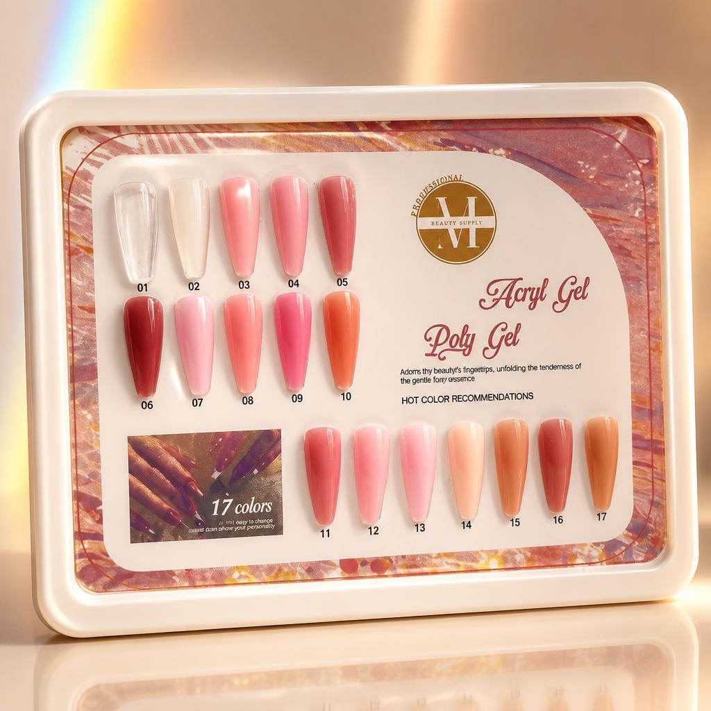 Acryl Gel / Poly Gel — Carta 17 colores